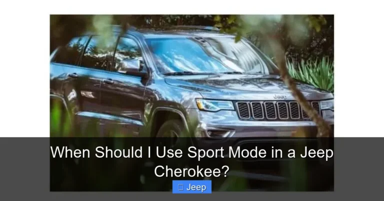 When Should I Use Sport Mode in a Jeep Cherokee?