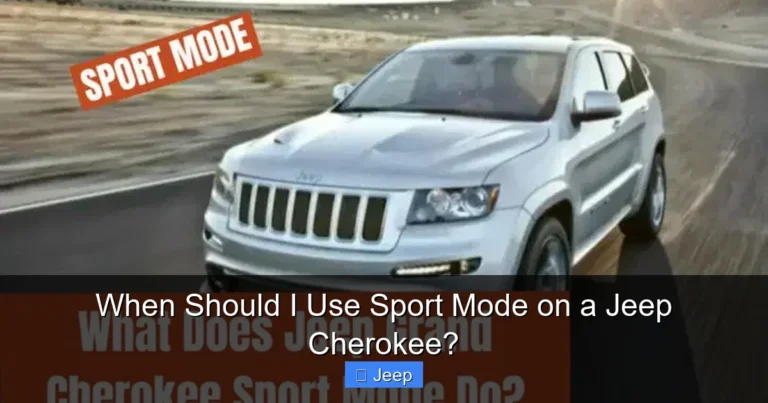 When Should I Use Sport Mode on a Jeep Cherokee?