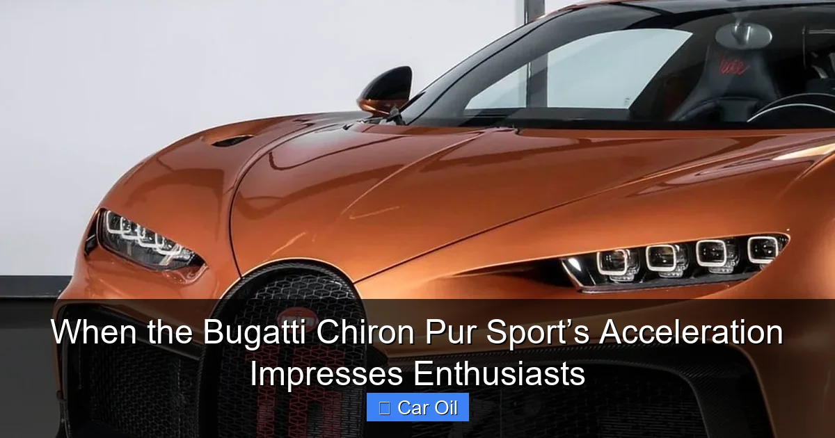 When the Bugatti Chiron Pur Sport’s Acceleration Impresses Enthusiasts