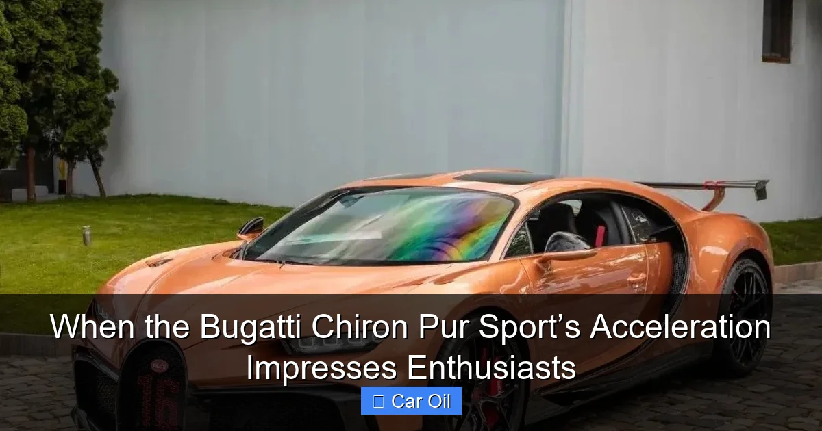 When the Bugatti Chiron Pur Sport’s Acceleration Impresses Enthusiasts