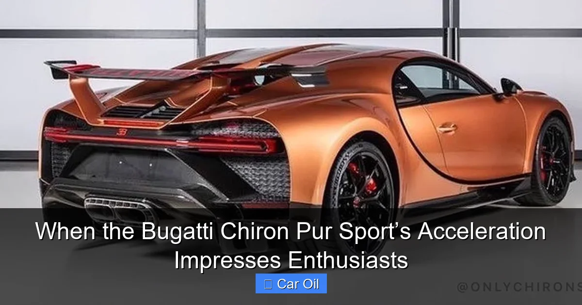 When the Bugatti Chiron Pur Sport’s Acceleration Impresses Enthusiasts
