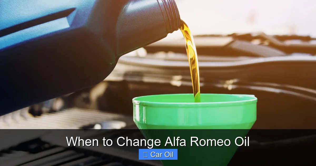 When to Change Alfa Romeo Oil