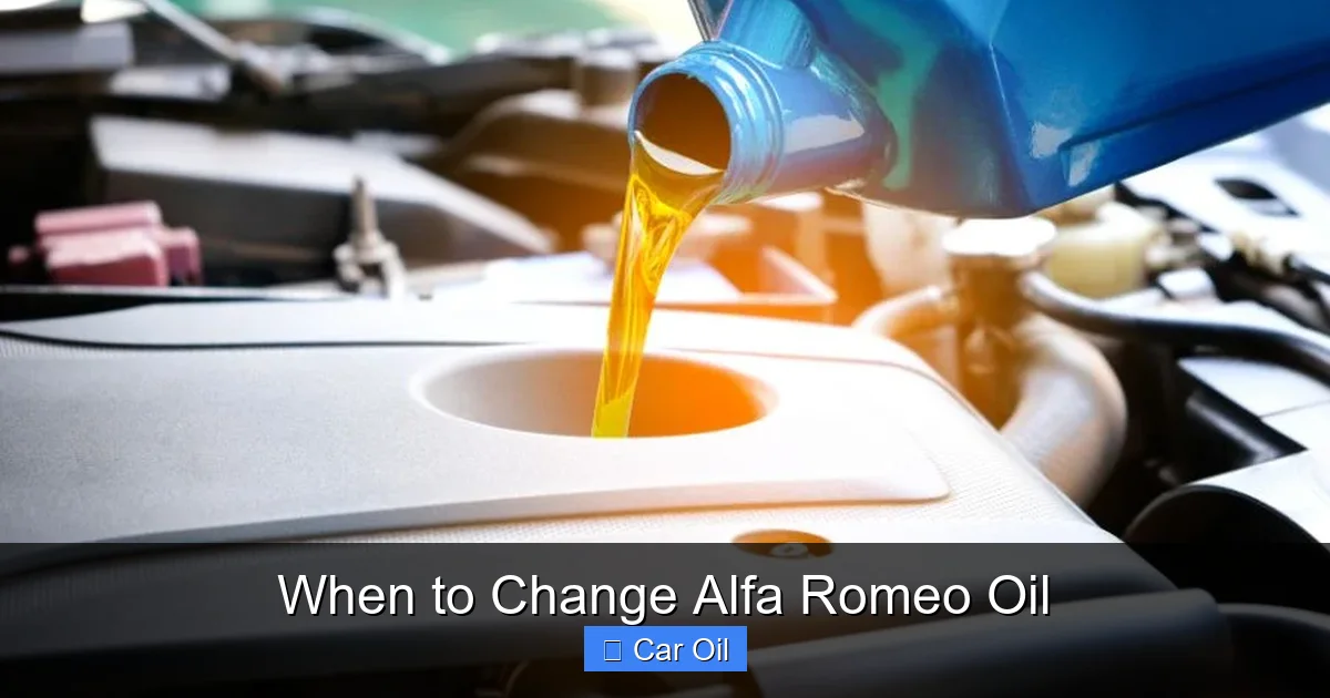 When to Change Alfa Romeo Oil