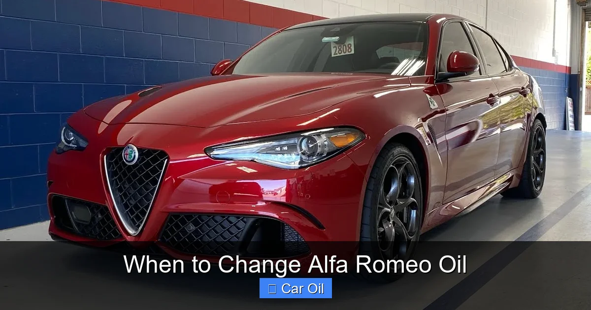 When to Change Alfa Romeo Oil