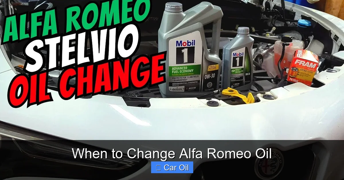When to Change Alfa Romeo Oil