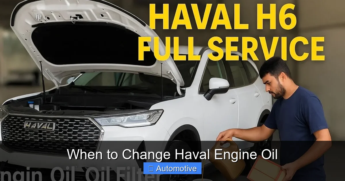 When to Change Haval Engine Oil
