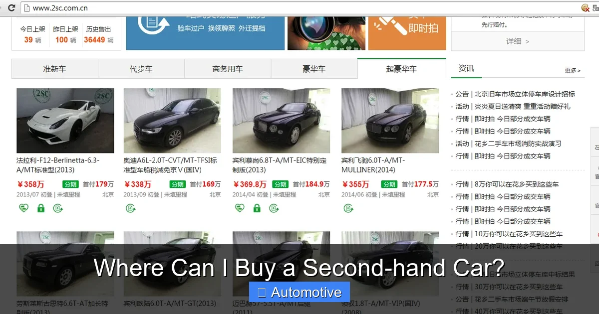 Where Can I Buy a Second-hand Car?