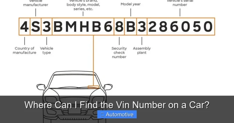 Where Can I Find the Vin Number on a Car?