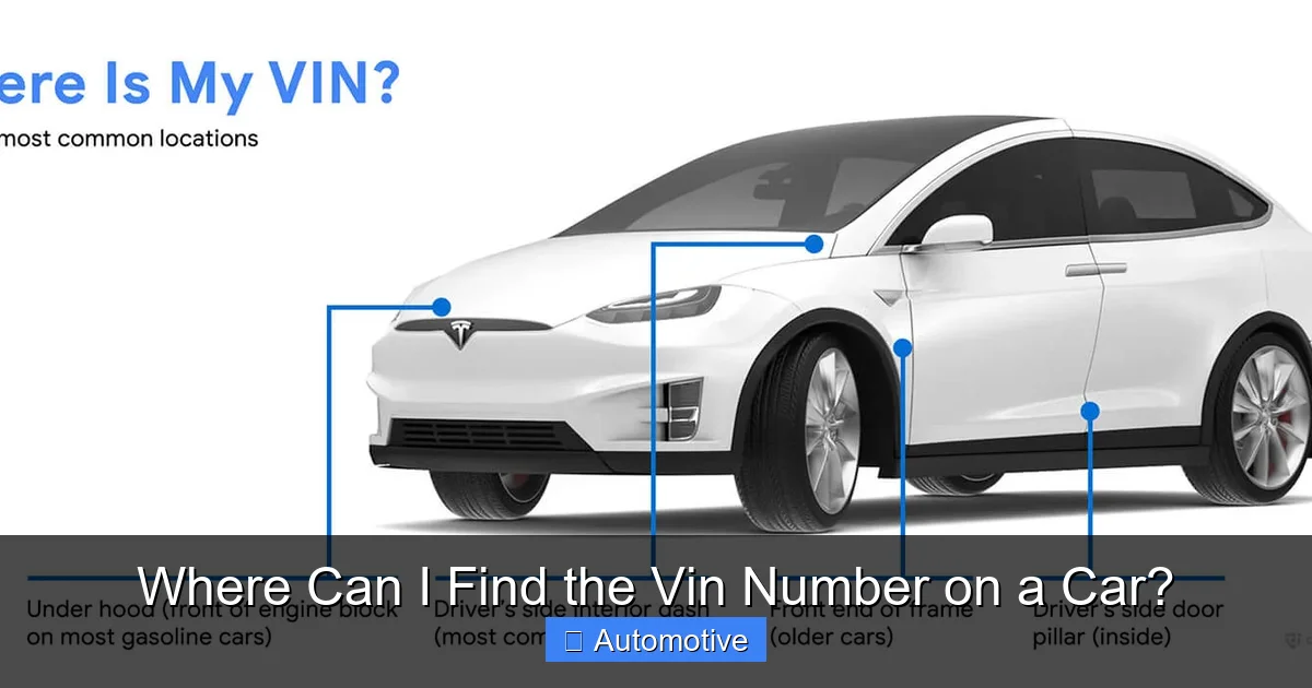 Where Can I Find the Vin Number on a Car?
