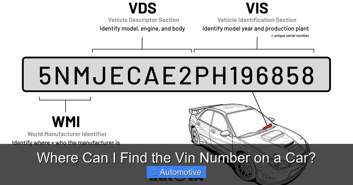 Where Can I Find the Vin Number on a Car?