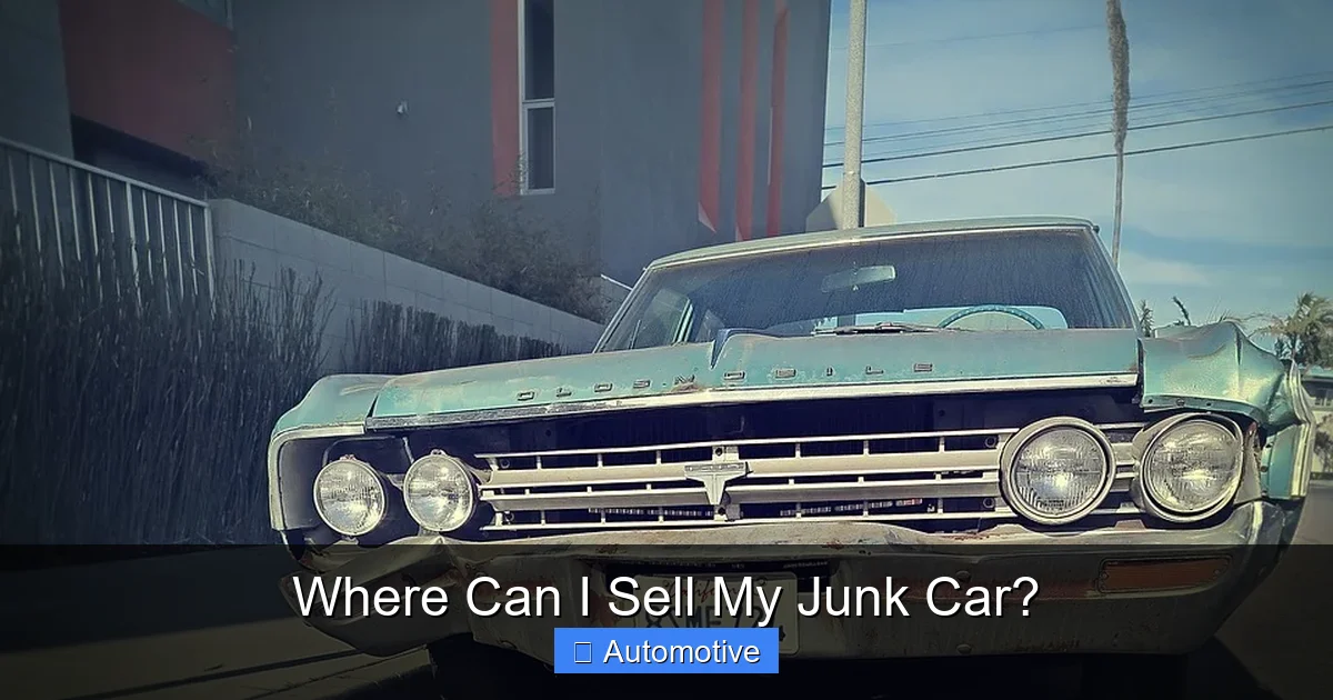 Where Can I Sell My Junk Car?