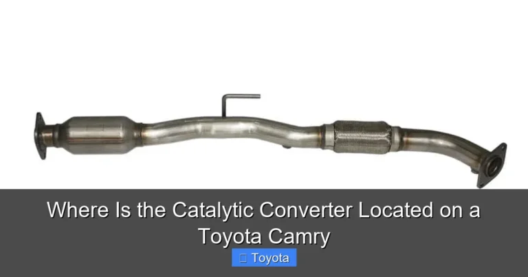 Where Is the Catalytic Converter Located on a Toyota Camry