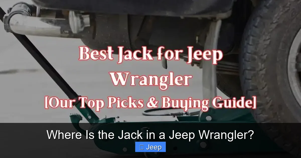 Where Is the Jack in a Jeep Wrangler?