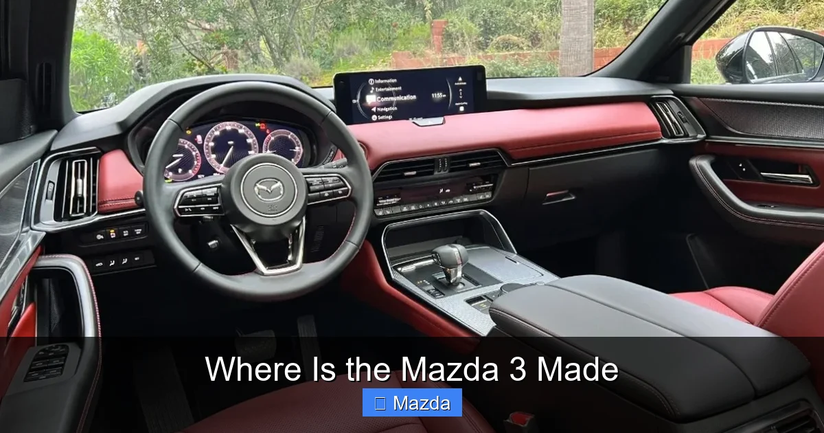 Where Is the Mazda 3 Made