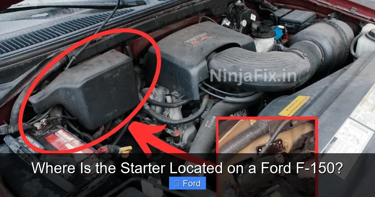 Where Is the Starter Located on a Ford F-150?
