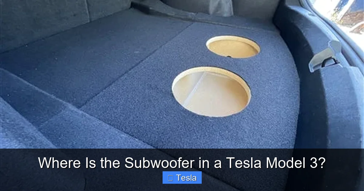 Where Is the Subwoofer in a Tesla Model 3?