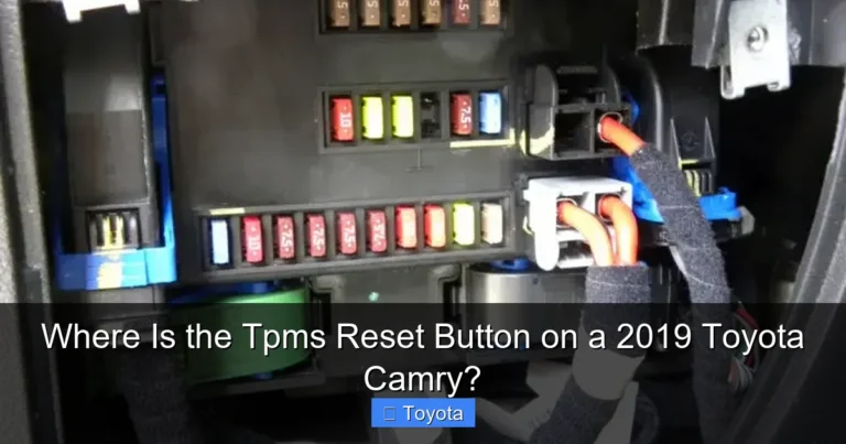 Where Is the Tpms Reset Button on a 2019 Toyota Camry?