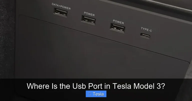 Where Is the Usb Port in Tesla Model 3?