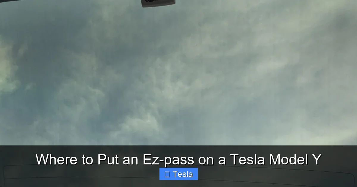 Where to Put an Ez-pass on a Tesla Model Y