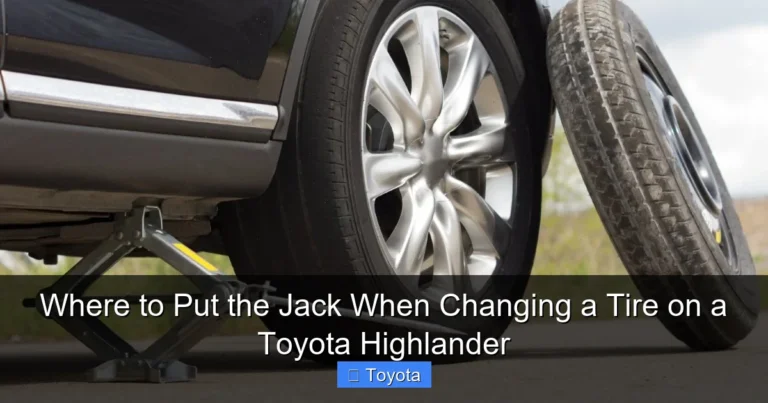 Where to Put the Jack When Changing a Tire on a Toyota Highlander