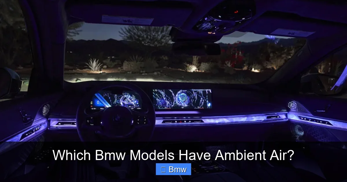 Which Bmw Models Have Ambient Air?