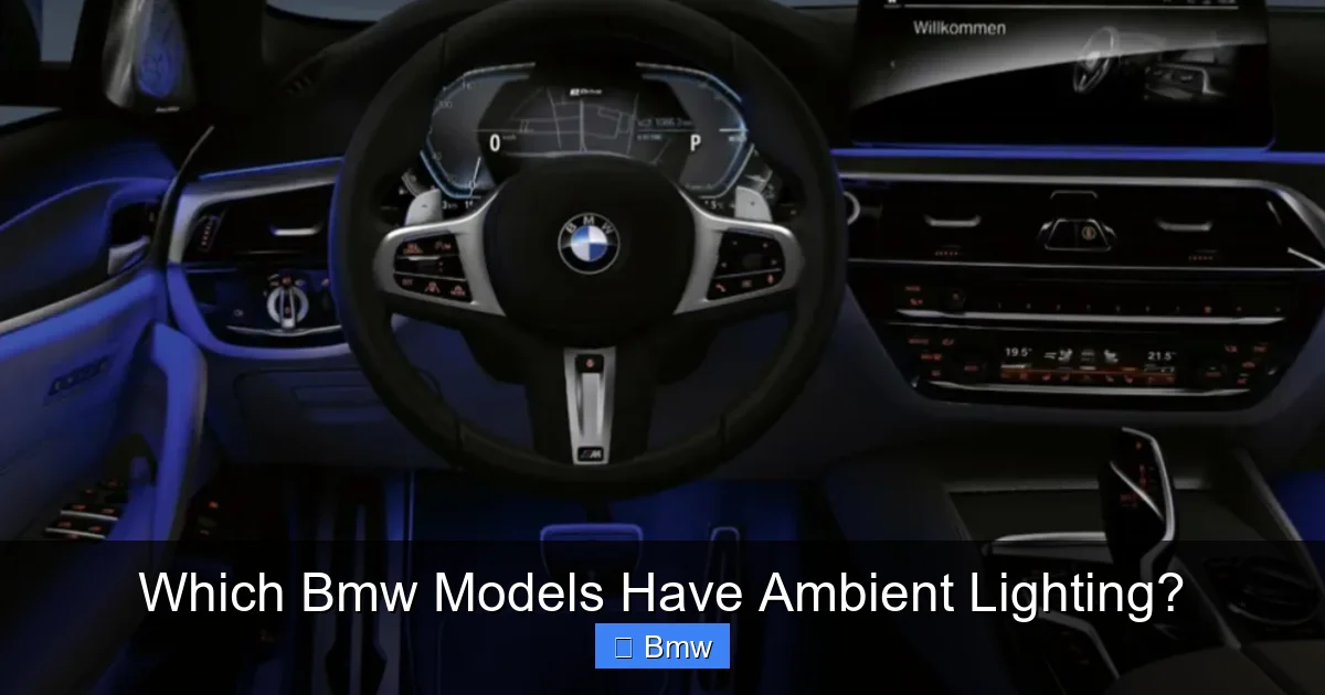 Which Bmw Models Have Ambient Lighting?