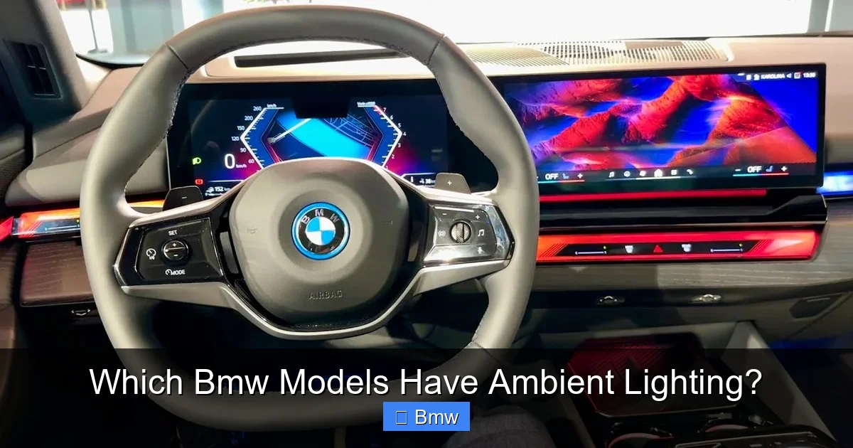 Which Bmw Models Have Ambient Lighting?
