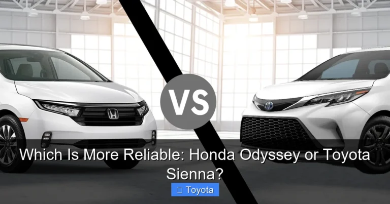 Which Is More Reliable: Honda Odyssey or Toyota Sienna?