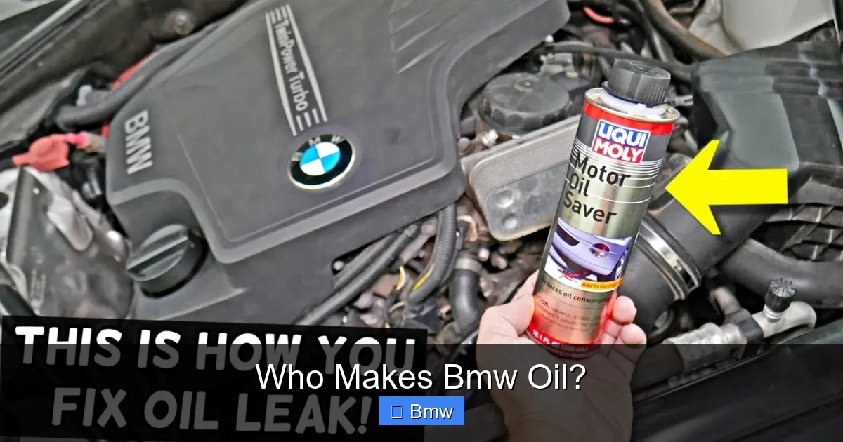 Who Makes Bmw Oil?