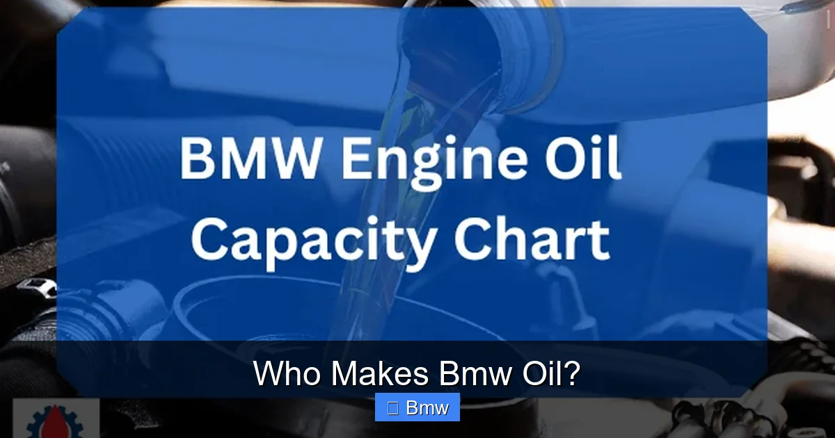 Who Makes Bmw Oil?