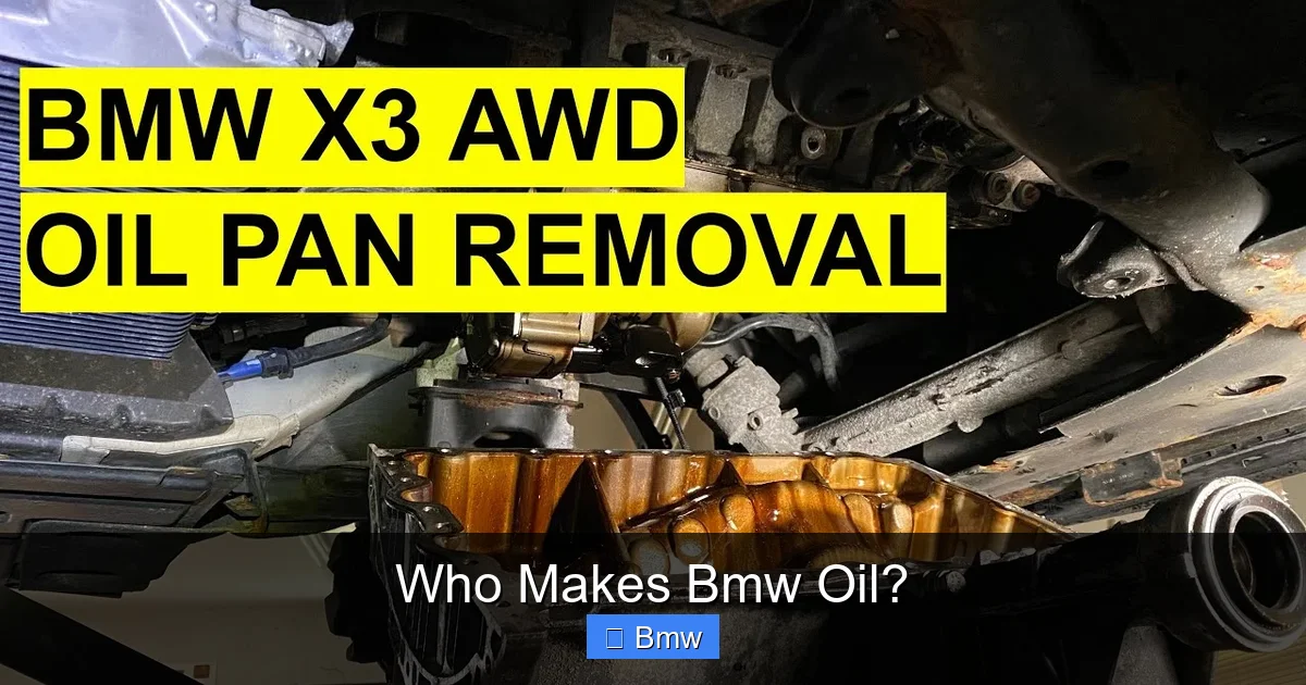 Who Makes Bmw Oil?