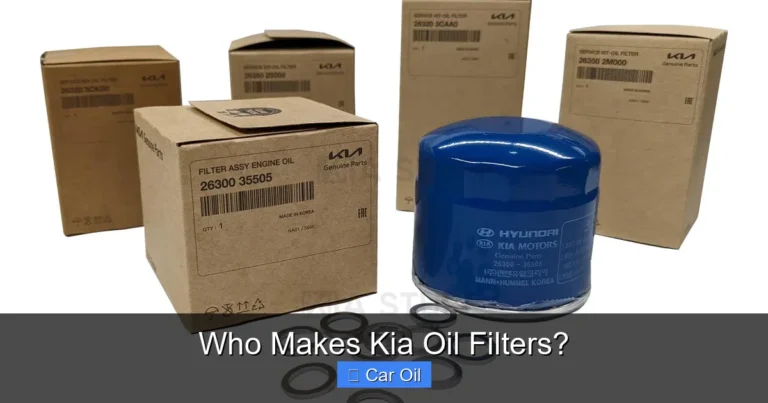 Who Makes Kia Oil Filters?