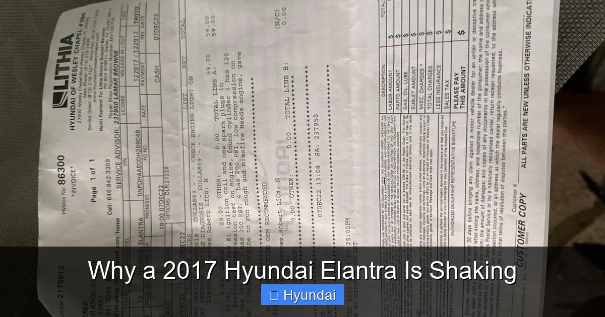 Why a 2017 Hyundai Elantra Is Shaking