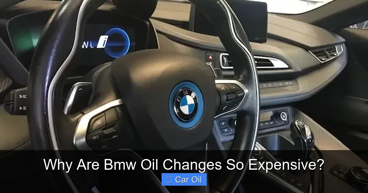 Why Are Bmw Oil Changes So Expensive?