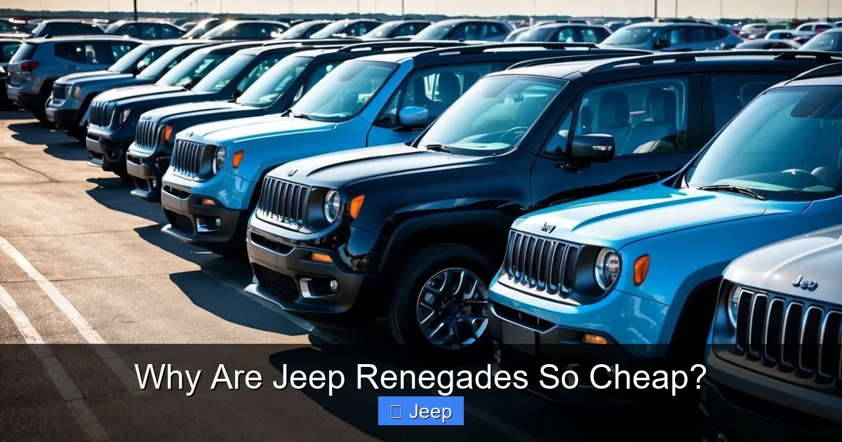 Why Are Jeep Renegades So Cheap?