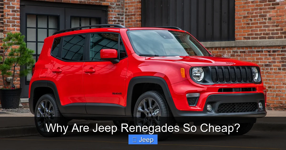 Why Are Jeep Renegades So Cheap?