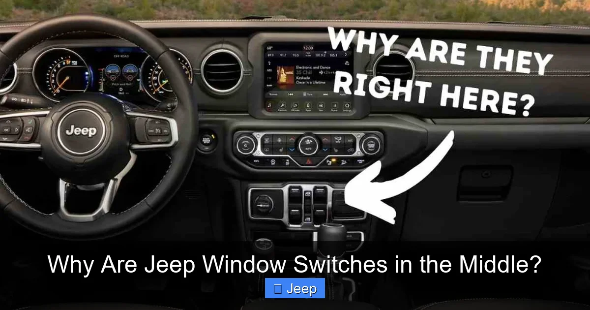 Why Are Jeep Window Switches in the Middle?
