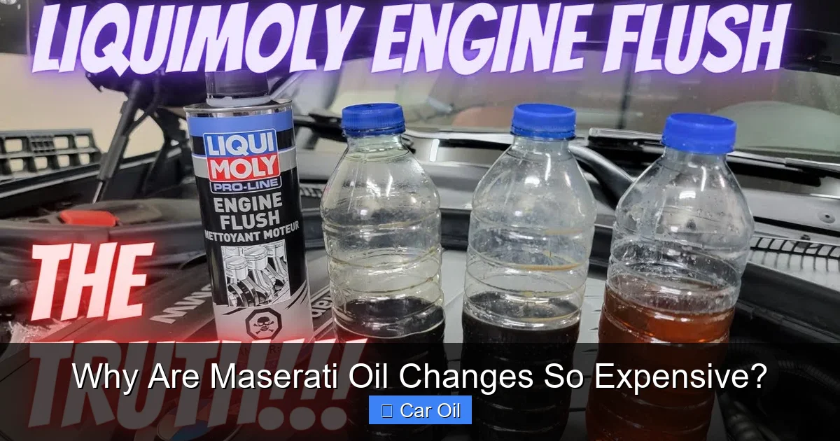 Why Are Maserati Oil Changes So Expensive?