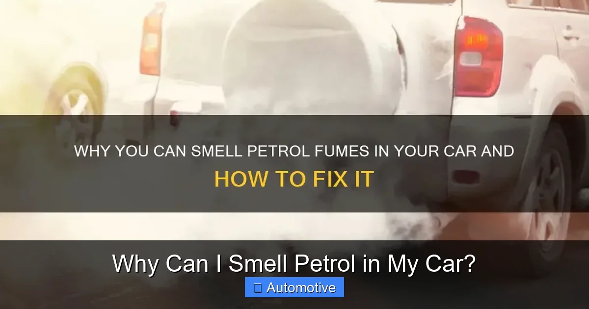 Why Can I Smell Petrol in My Car?