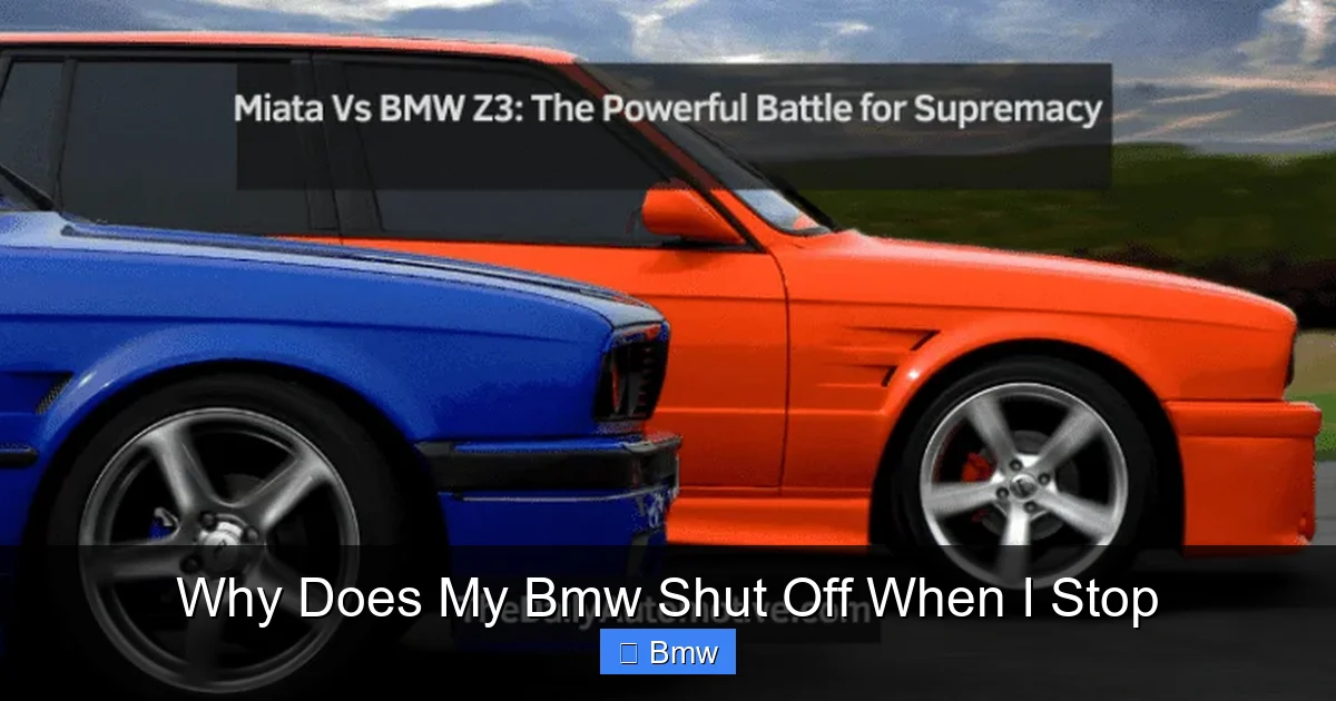 Why Does My Bmw Shut Off When I Stop