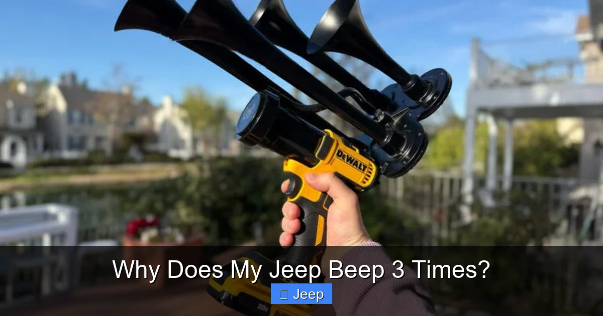Why Does My Jeep Beep 3 Times?