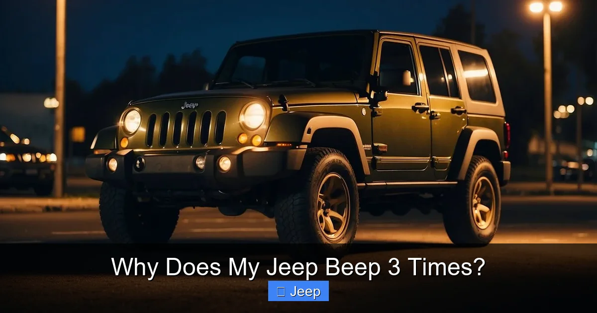 Why Does My Jeep Beep 3 Times?