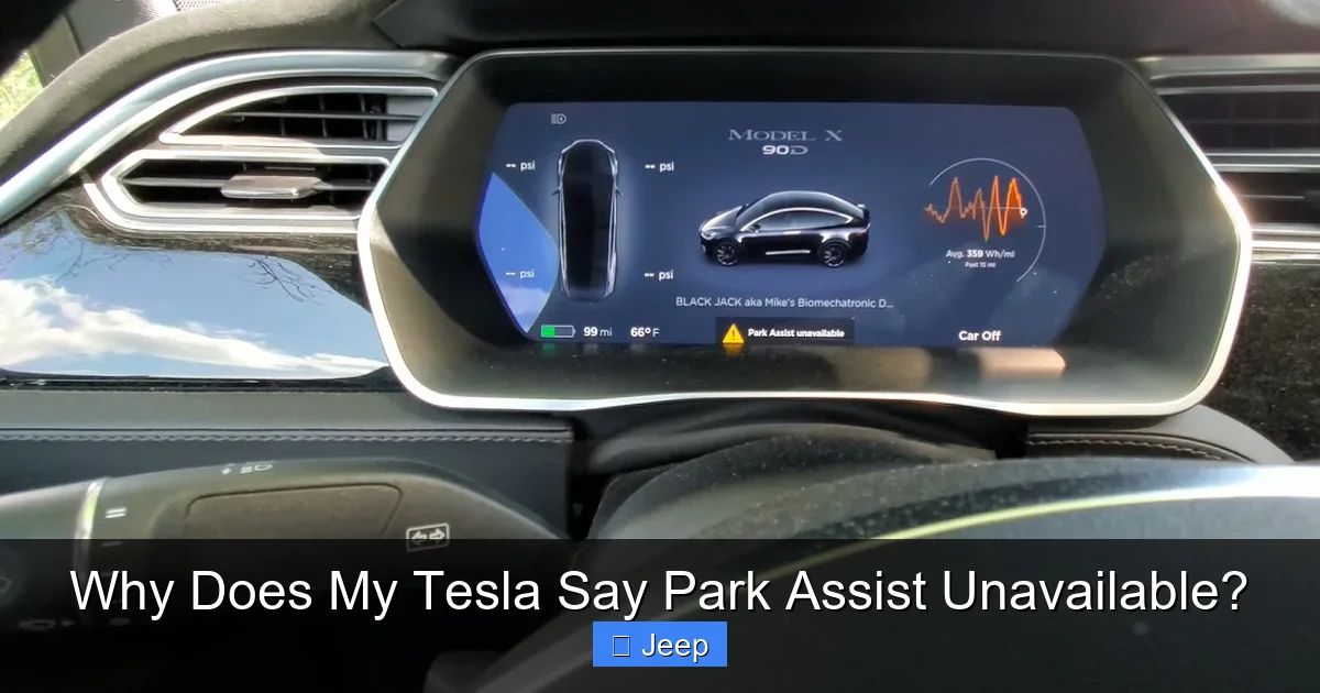 Why Does My Tesla Say Park Assist Unavailable?