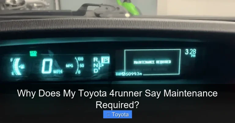 Why Does My Toyota 4runner Say Maintenance Required?