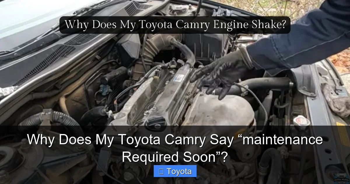 Why Does My Toyota Camry Say “maintenance Required Soon”?