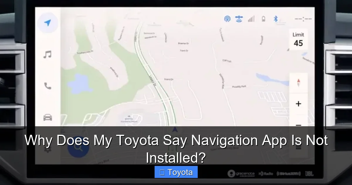 Why Does My Toyota Say Navigation App Is Not Installed?
