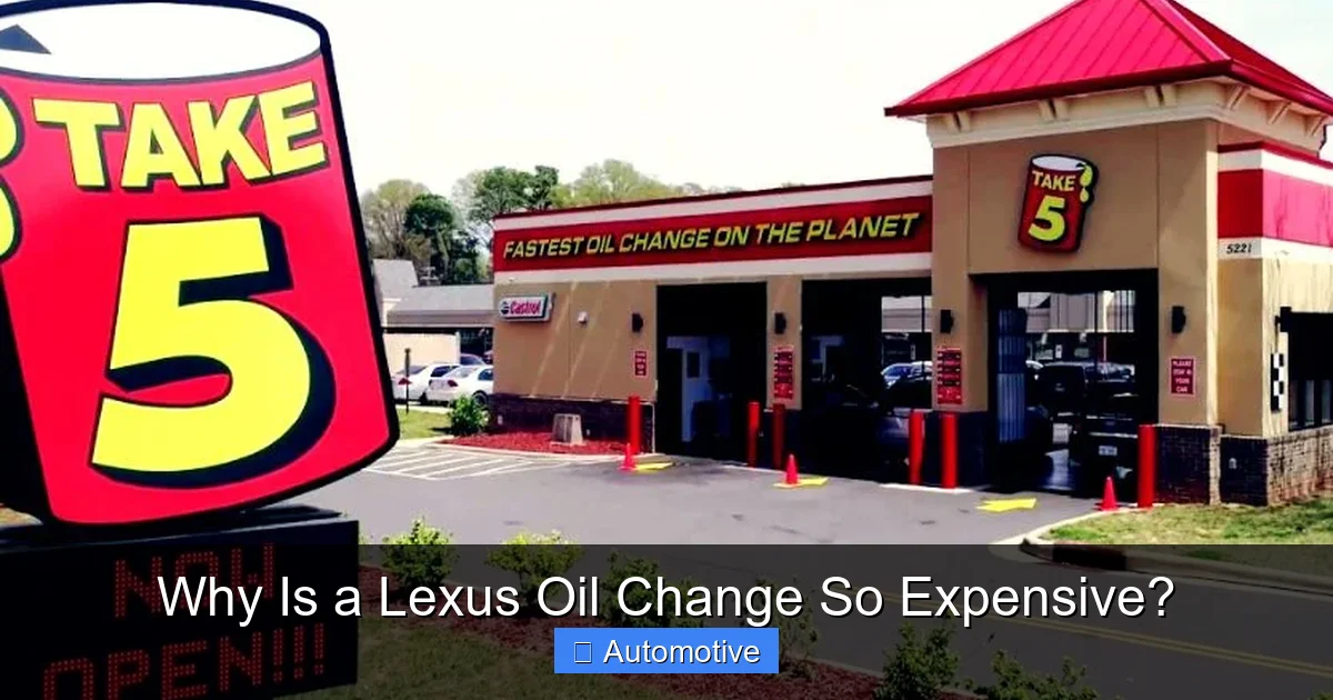 Why Is a Lexus Oil Change So Expensive?