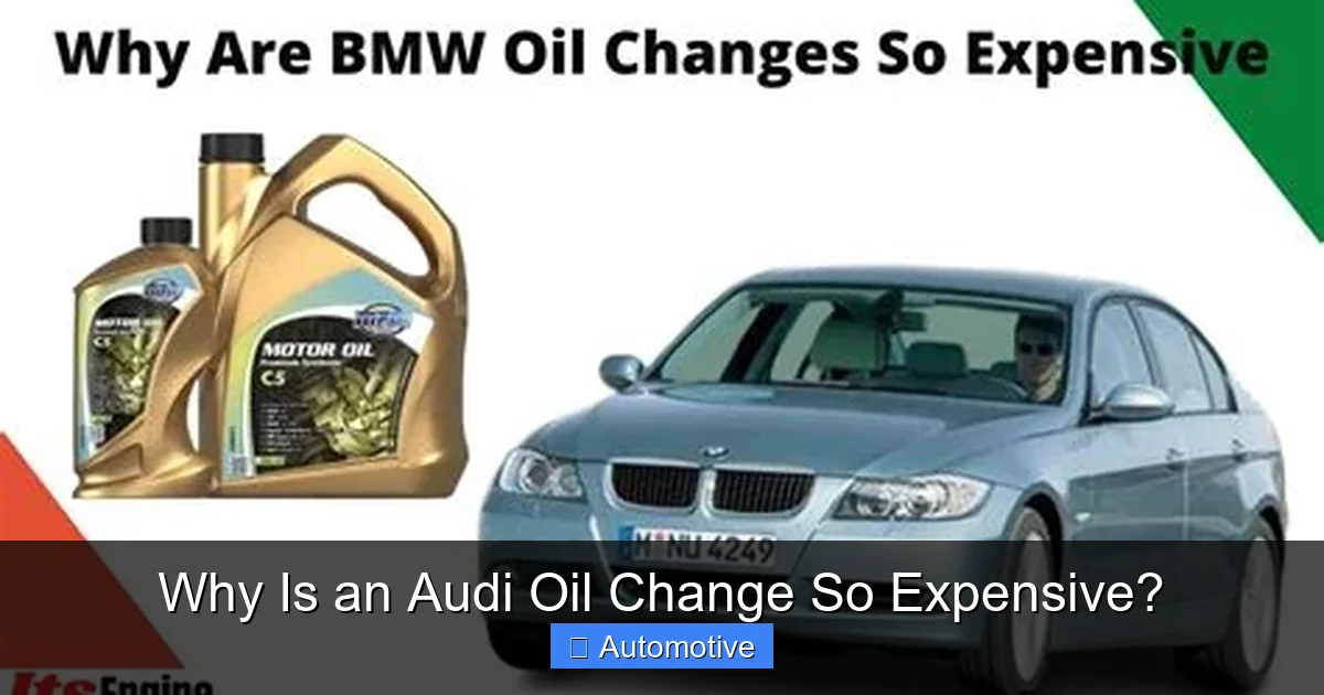 Why Is an Audi Oil Change So Expensive?