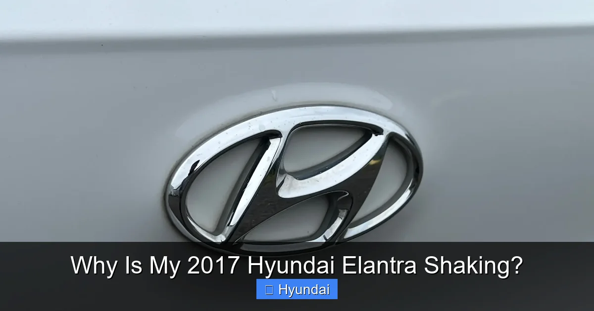 Why Is My 2017 Hyundai Elantra Shaking?