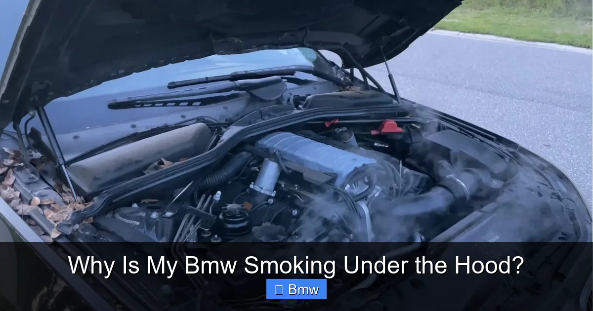 Why Is My Bmw Smoking Under the Hood?